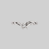 ABANDON. Intertwined Roots Ring - Silver