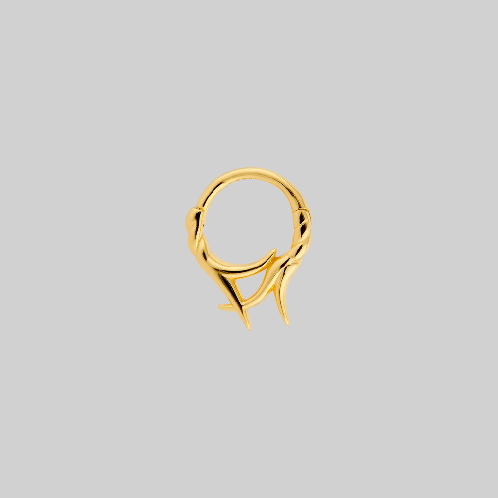 ABANDON. Intertwined Roots Septum Clicker Ring - Gold