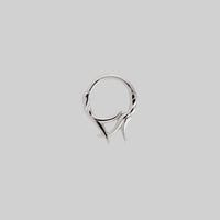 ABANDON. Intertwined Roots Septum Clicker Ring - Silver