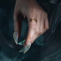 ABYSS. North Star Shell Ring - Gold
