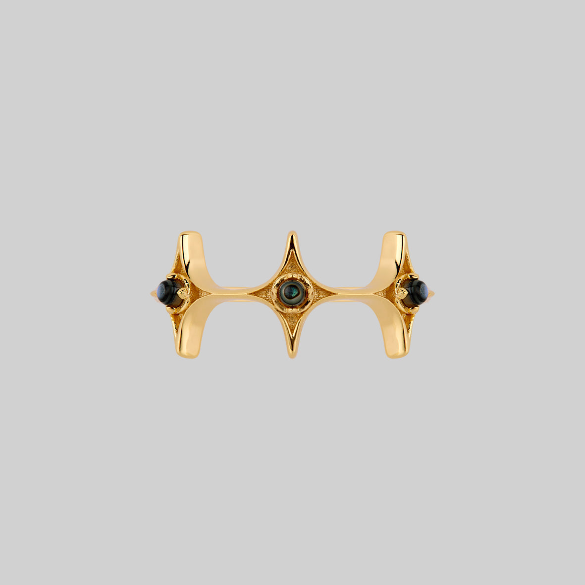 ABYSS. North Star Shell Ring - Gold