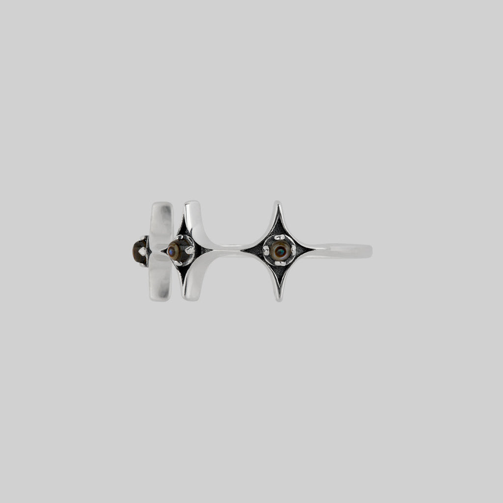 ABYSS. North Star Shell Ring - Silver
