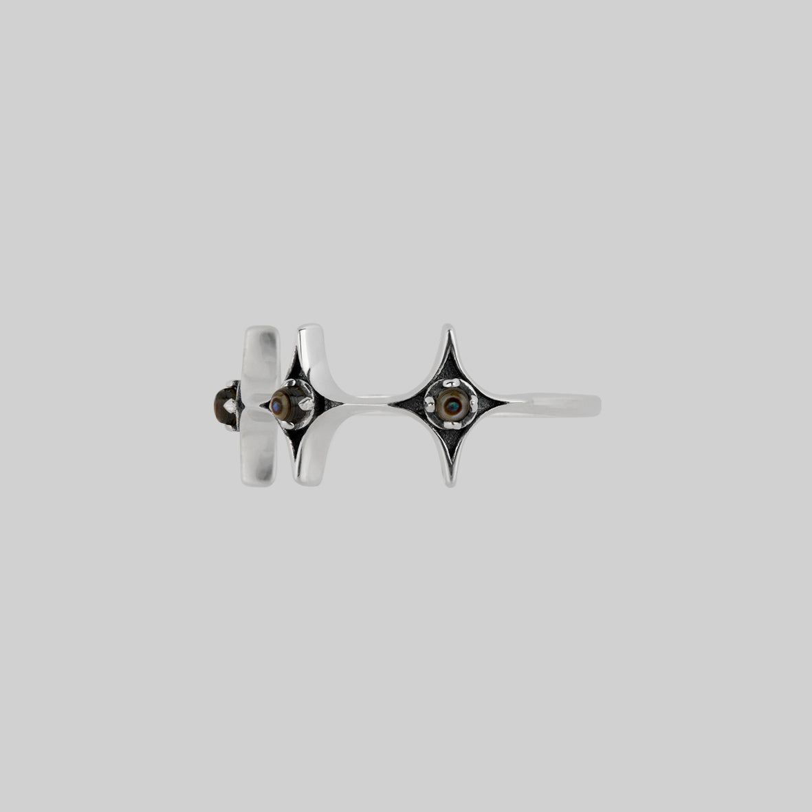 ABYSS. North Star Shell Ring - Silver
