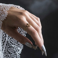ALIANOR. Heraldic Lily Interlace Ring - Gold