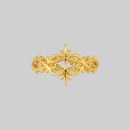 ALIANOR. Heraldic Lily Interlace Ring - Gold