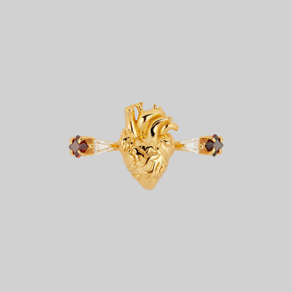 ALL MY HEART. Anatomical Heart Ring - Gold
